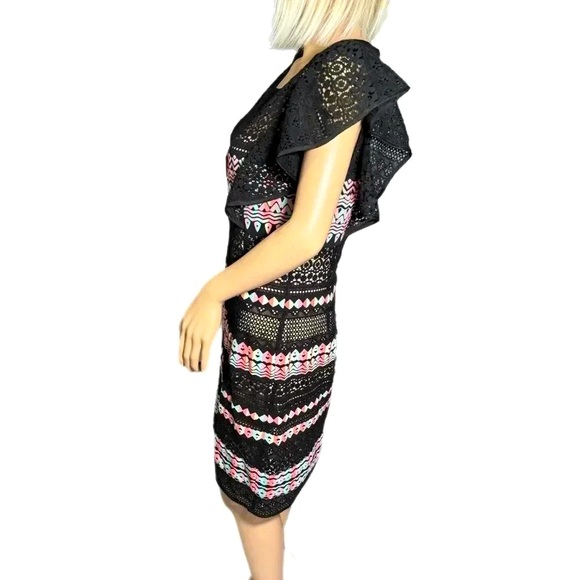 NWT BCBGMaxAzria Roxine Short Flutter Sleeve Dress Size M $248 tag - Picture 6 of 12